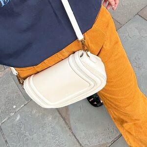 Cream Crossbody Saddle Bag - used once